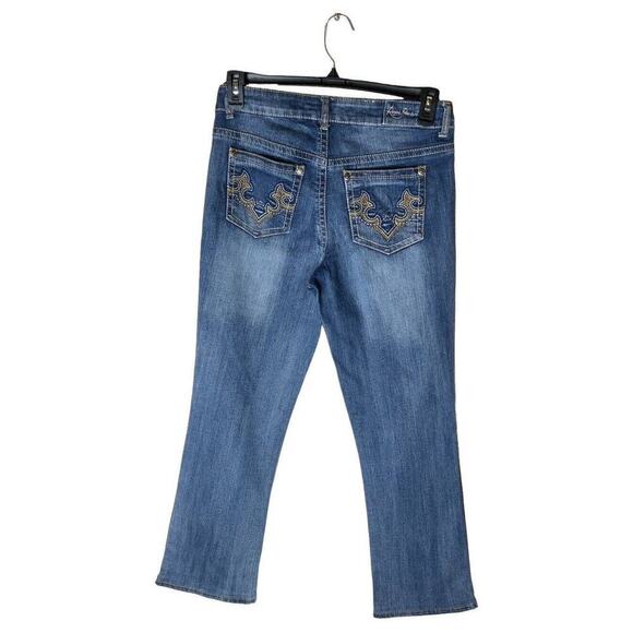 Royal Premium Jeans Women's Size 6 Embroidered Whiskers Bleu Denim - Picture 2 of 11